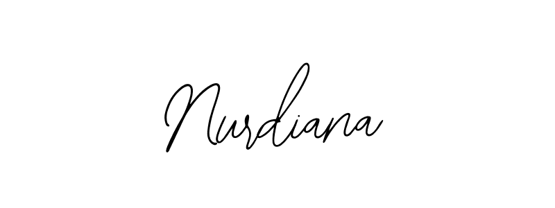 How to make Nurdiana name signature. Use Bearetta-2O07w style for creating short signs online. This is the latest handwritten sign. Nurdiana signature style 12 images and pictures png