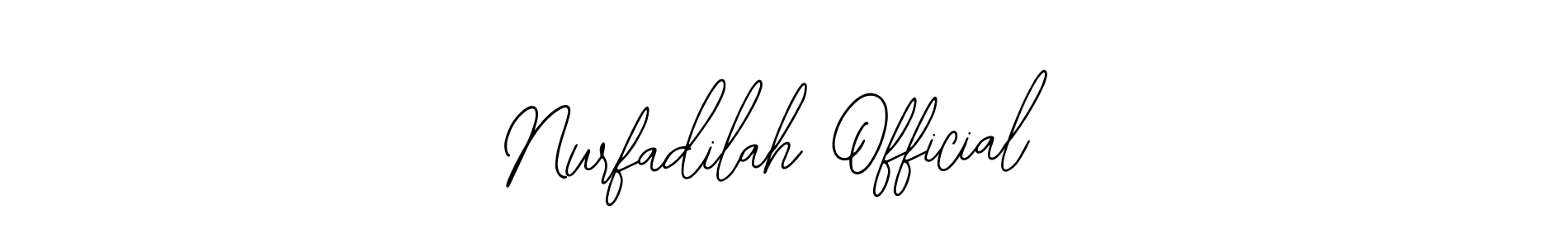 You should practise on your own different ways (Bearetta-2O07w) to write your name (Nurfadilah Official) in signature. don't let someone else do it for you. Nurfadilah Official signature style 12 images and pictures png