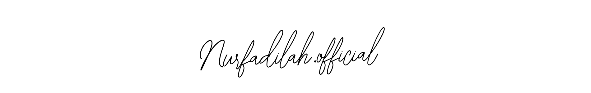 Use a signature maker to create a handwritten signature online. With this signature software, you can design (Bearetta-2O07w) your own signature for name Nurfadilah.official. Nurfadilah.official signature style 12 images and pictures png