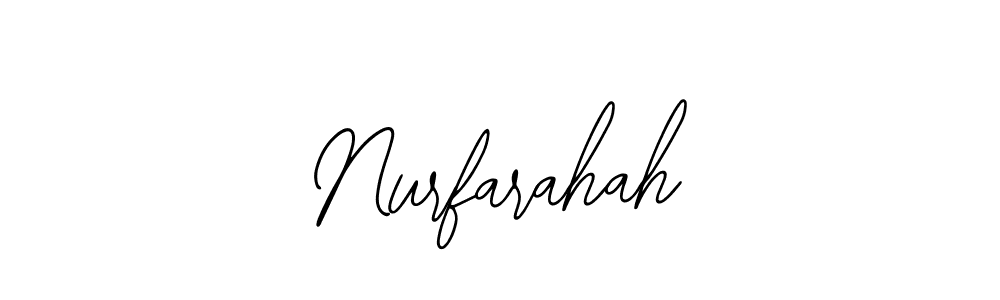 Make a beautiful signature design for name Nurfarahah. With this signature (Bearetta-2O07w) style, you can create a handwritten signature for free. Nurfarahah signature style 12 images and pictures png