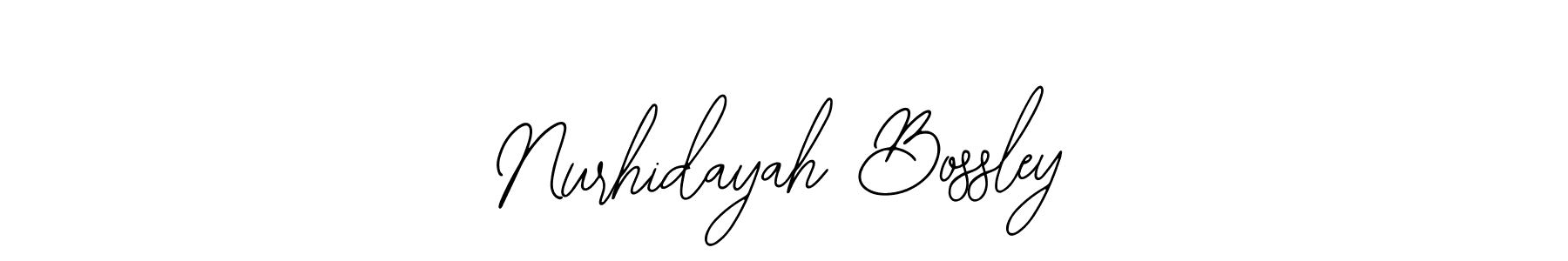 How to Draw Nurhidayah Bossley signature style? Bearetta-2O07w is a latest design signature styles for name Nurhidayah Bossley. Nurhidayah Bossley signature style 12 images and pictures png
