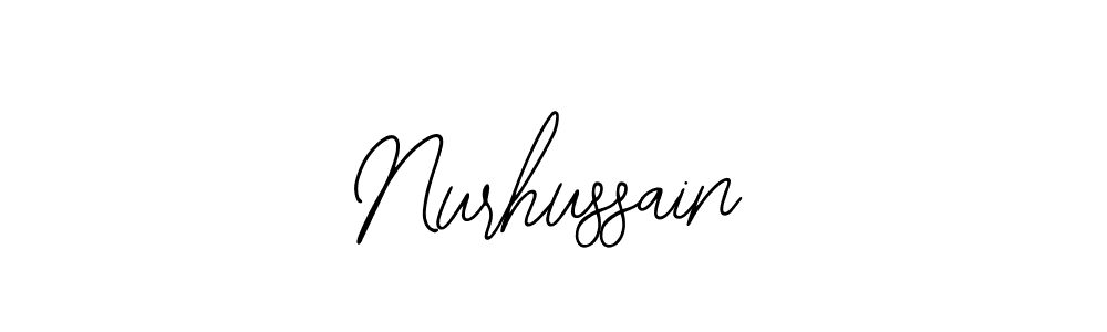 You should practise on your own different ways (Bearetta-2O07w) to write your name (Nurhussain) in signature. don't let someone else do it for you. Nurhussain signature style 12 images and pictures png