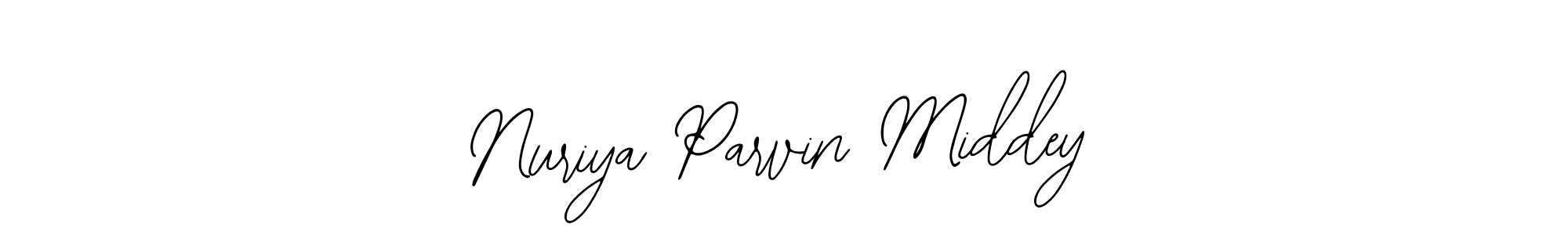 How to make Nuriya Parvin Middey name signature. Use Bearetta-2O07w style for creating short signs online. This is the latest handwritten sign. Nuriya Parvin Middey signature style 12 images and pictures png