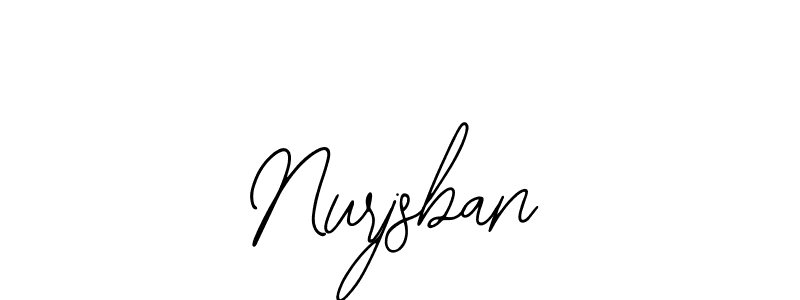 How to make Nurjsban name signature. Use Bearetta-2O07w style for creating short signs online. This is the latest handwritten sign. Nurjsban signature style 12 images and pictures png
