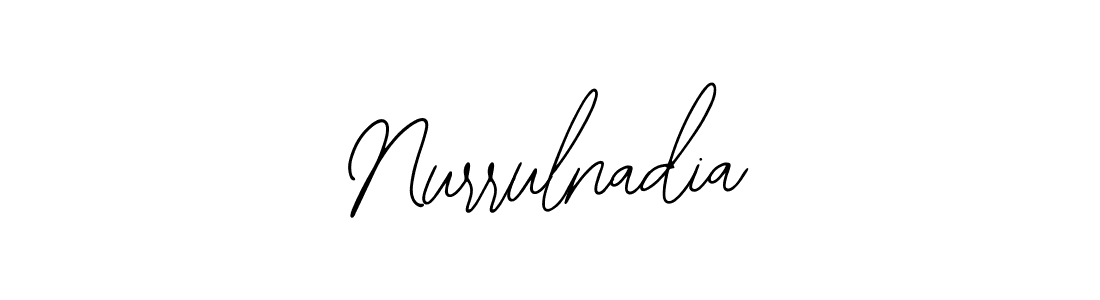 How to make Nurrulnadia name signature. Use Bearetta-2O07w style for creating short signs online. This is the latest handwritten sign. Nurrulnadia signature style 12 images and pictures png