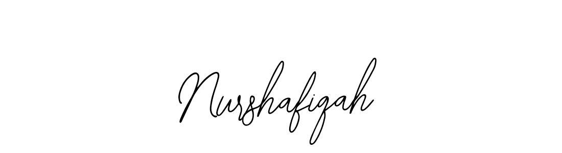 Use a signature maker to create a handwritten signature online. With this signature software, you can design (Bearetta-2O07w) your own signature for name Nurshafiqah. Nurshafiqah signature style 12 images and pictures png