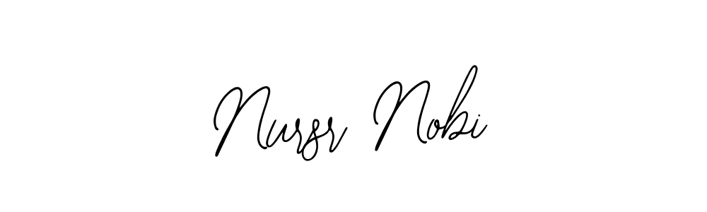 Use a signature maker to create a handwritten signature online. With this signature software, you can design (Bearetta-2O07w) your own signature for name Nursr Nobi. Nursr Nobi signature style 12 images and pictures png