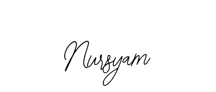 This is the best signature style for the Nursyam name. Also you like these signature font (Bearetta-2O07w). Mix name signature. Nursyam signature style 12 images and pictures png
