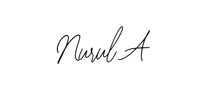 The best way (Bearetta-2O07w) to make a short signature is to pick only two or three words in your name. The name Nurul A include a total of six letters. For converting this name. Nurul A signature style 12 images and pictures png