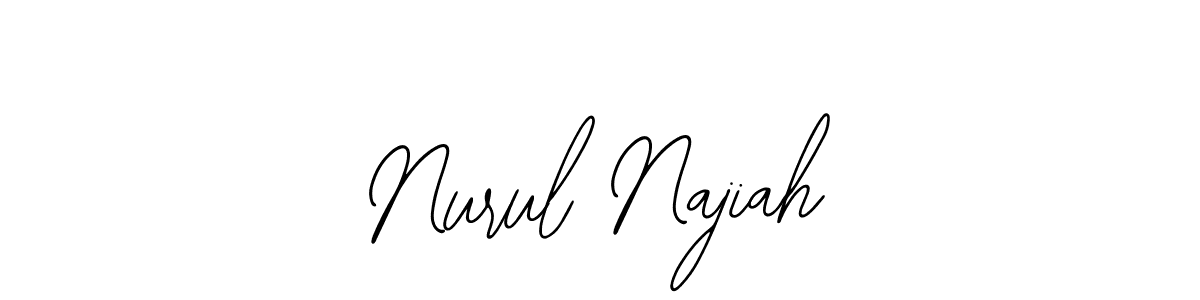 if you are searching for the best signature style for your name Nurul Najiah. so please give up your signature search. here we have designed multiple signature styles  using Bearetta-2O07w. Nurul Najiah signature style 12 images and pictures png