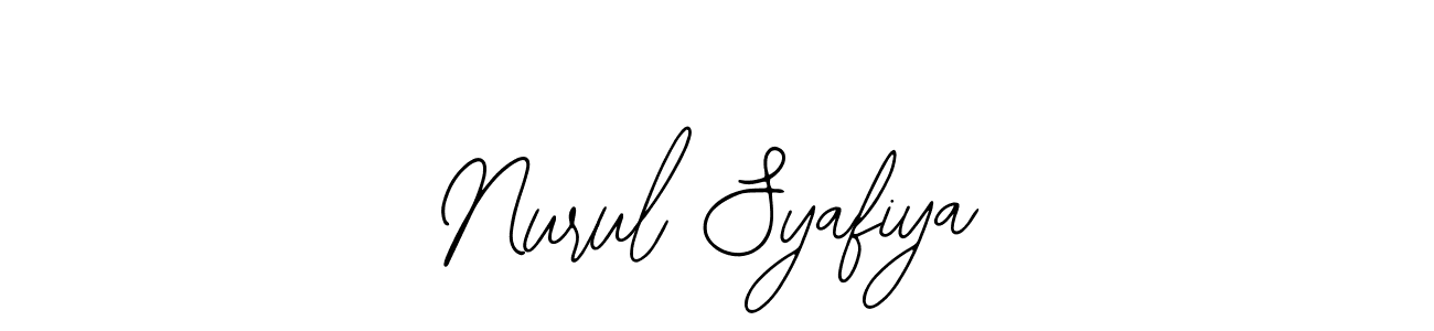 Use a signature maker to create a handwritten signature online. With this signature software, you can design (Bearetta-2O07w) your own signature for name Nurul Syafiya. Nurul Syafiya signature style 12 images and pictures png