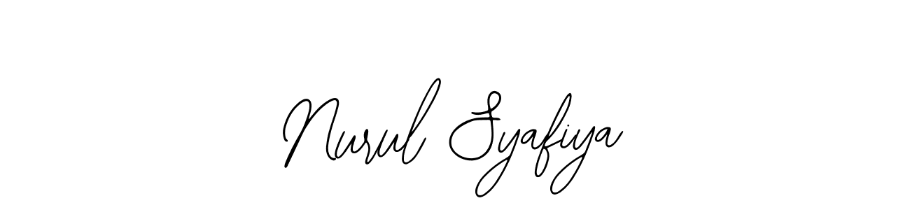 The best way (Bearetta-2O07w) to make a short signature is to pick only two or three words in your name. The name Nurul Syafiya include a total of six letters. For converting this name. Nurul Syafiya signature style 12 images and pictures png