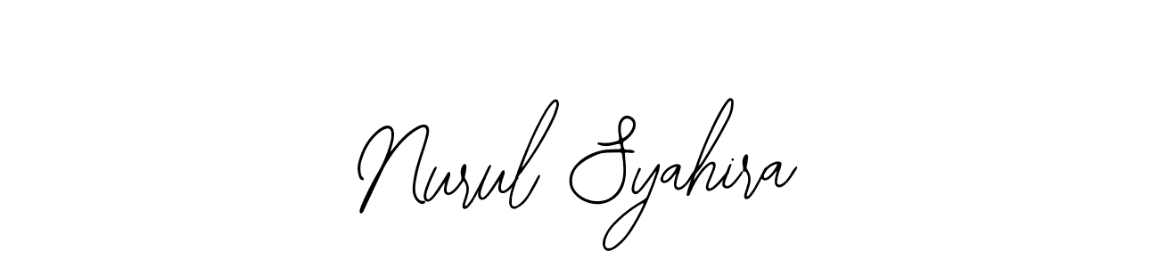 How to make Nurul Syahira name signature. Use Bearetta-2O07w style for creating short signs online. This is the latest handwritten sign. Nurul Syahira signature style 12 images and pictures png