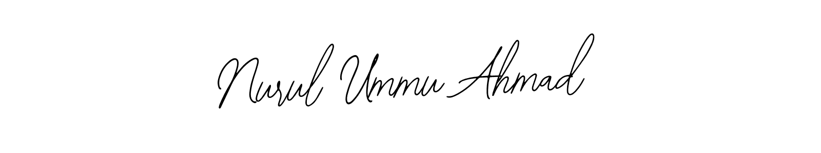 Make a beautiful signature design for name Nurul Ummu Ahmad. With this signature (Bearetta-2O07w) style, you can create a handwritten signature for free. Nurul Ummu Ahmad signature style 12 images and pictures png