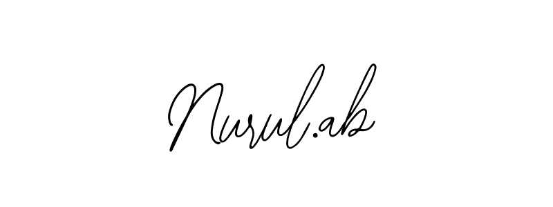 See photos of Nurul.ab official signature by Spectra . Check more albums & portfolios. Read reviews & check more about Bearetta-2O07w font. Nurul.ab signature style 12 images and pictures png
