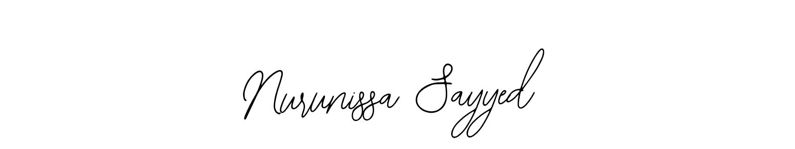 How to Draw Nurunissa Sayyed signature style? Bearetta-2O07w is a latest design signature styles for name Nurunissa Sayyed. Nurunissa Sayyed signature style 12 images and pictures png