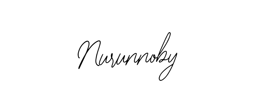 The best way (Bearetta-2O07w) to make a short signature is to pick only two or three words in your name. The name Nurunnoby include a total of six letters. For converting this name. Nurunnoby signature style 12 images and pictures png
