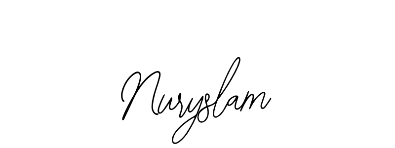 You can use this online signature creator to create a handwritten signature for the name Nuryslam. This is the best online autograph maker. Nuryslam signature style 12 images and pictures png