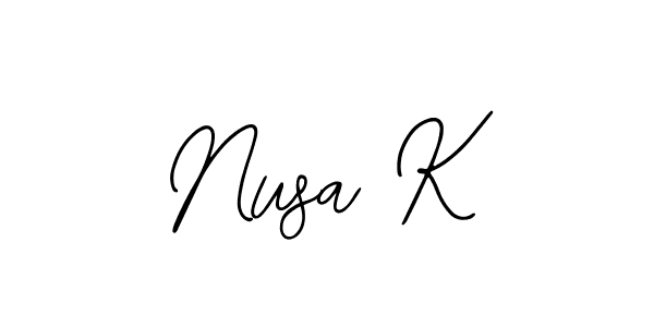 Create a beautiful signature design for name Nusa K. With this signature (Bearetta-2O07w) fonts, you can make a handwritten signature for free. Nusa K signature style 12 images and pictures png