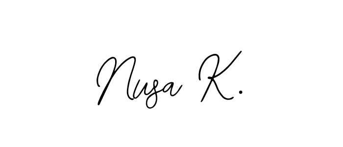 Create a beautiful signature design for name Nusa K.. With this signature (Bearetta-2O07w) fonts, you can make a handwritten signature for free. Nusa K. signature style 12 images and pictures png