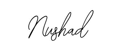 Enhance your business communications with Nushad signature in Bearetta-2O07w lettering. Clean, modern, and universally compatible. Nushad signature style 12 images and pictures png