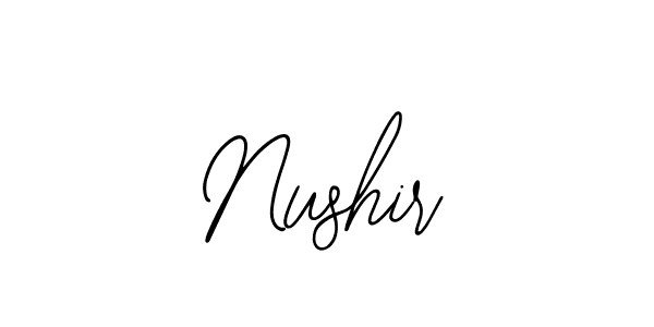 Nushir stylish signature style. Best Handwritten Sign (Bearetta-2O07w) for my name. Handwritten Signature Collection Ideas for my name Nushir. Nushir signature style 12 images and pictures png