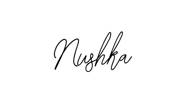 How to make Nushka signature? Bearetta-2O07w is a professional autograph style. Create handwritten signature for Nushka name. Nushka signature style 12 images and pictures png