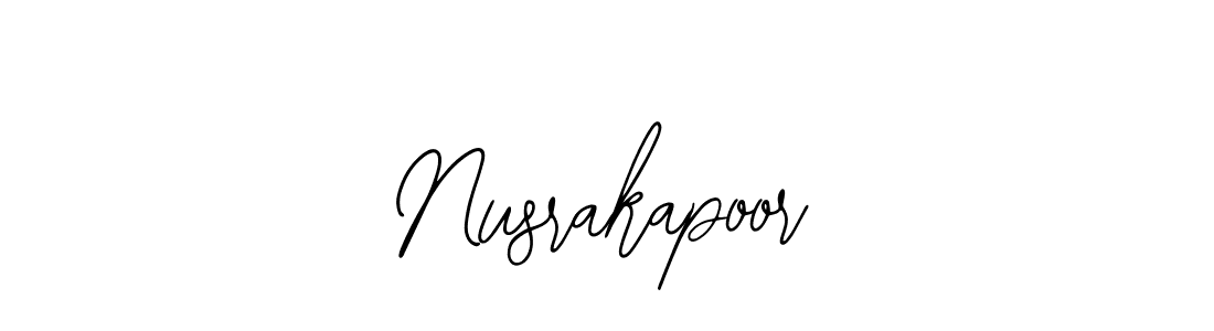 Use a signature maker to create a handwritten signature online. With this signature software, you can design (Bearetta-2O07w) your own signature for name Nusrakapoor. Nusrakapoor signature style 12 images and pictures png