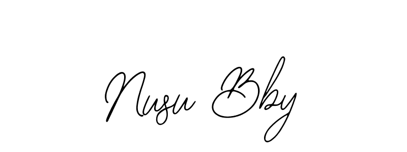 Make a beautiful signature design for name Nusu Bby. With this signature (Bearetta-2O07w) style, you can create a handwritten signature for free. Nusu Bby signature style 12 images and pictures png