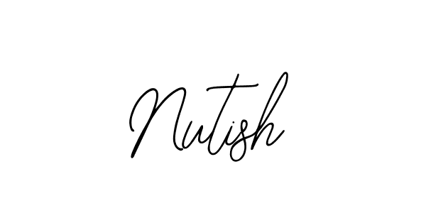 You should practise on your own different ways (Bearetta-2O07w) to write your name (Nutish) in signature. don't let someone else do it for you. Nutish signature style 12 images and pictures png