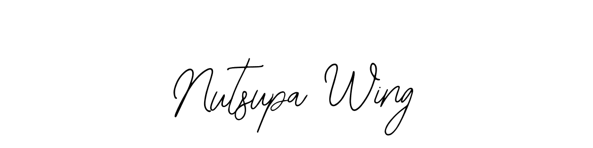 How to make Nutsupa Wing name signature. Use Bearetta-2O07w style for creating short signs online. This is the latest handwritten sign. Nutsupa Wing signature style 12 images and pictures png