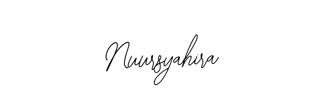 Also You can easily find your signature by using the search form. We will create Nuursyahira name handwritten signature images for you free of cost using Bearetta-2O07w sign style. Nuursyahira signature style 12 images and pictures png