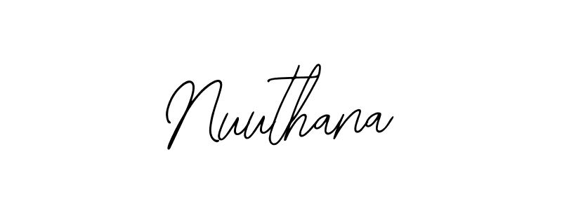 Use a signature maker to create a handwritten signature online. With this signature software, you can design (Bearetta-2O07w) your own signature for name Nuuthana. Nuuthana signature style 12 images and pictures png