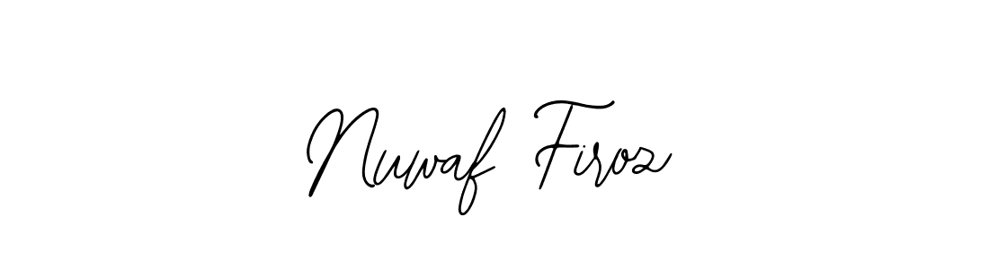 How to Draw Nuwaf Firoz signature style? Bearetta-2O07w is a latest design signature styles for name Nuwaf Firoz. Nuwaf Firoz signature style 12 images and pictures png