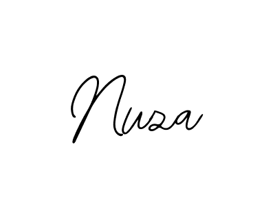 How to make Nuza name signature. Use Bearetta-2O07w style for creating short signs online. This is the latest handwritten sign. Nuza signature style 12 images and pictures png