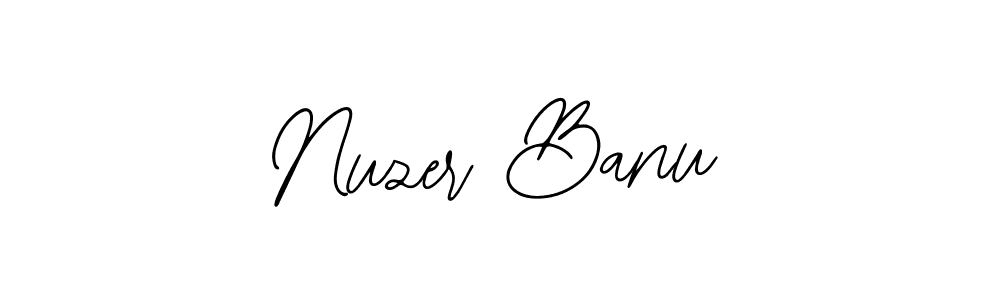 Design your own signature with our free online signature maker. With this signature software, you can create a handwritten (Bearetta-2O07w) signature for name Nuzer Banu. Nuzer Banu signature style 12 images and pictures png
