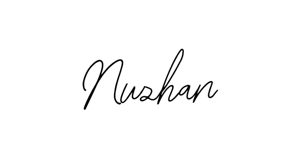 How to make Nuzhan name signature. Use Bearetta-2O07w style for creating short signs online. This is the latest handwritten sign. Nuzhan signature style 12 images and pictures png