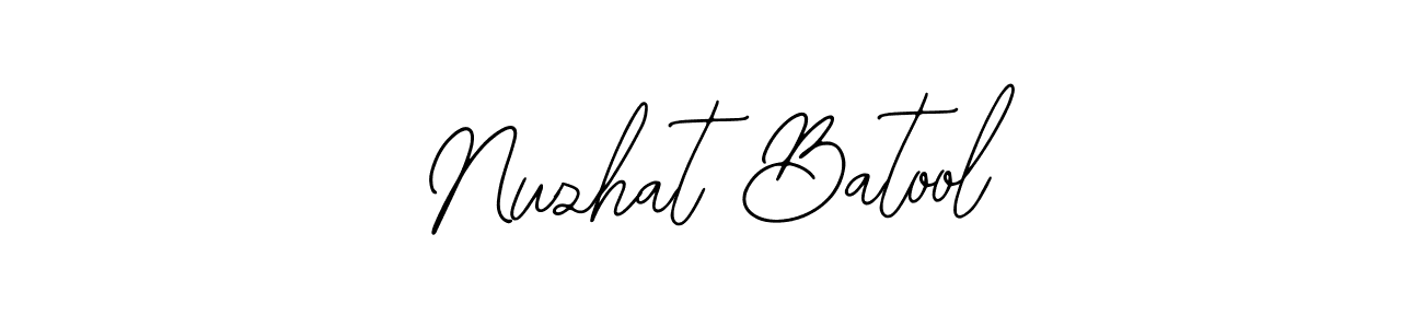 You should practise on your own different ways (Bearetta-2O07w) to write your name (Nuzhat Batool) in signature. don't let someone else do it for you. Nuzhat Batool signature style 12 images and pictures png