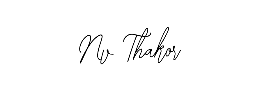 You should practise on your own different ways (Bearetta-2O07w) to write your name (Nv Thakor) in signature. don't let someone else do it for you. Nv Thakor signature style 12 images and pictures png