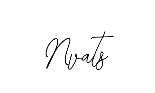 How to make Nvats name signature. Use Bearetta-2O07w style for creating short signs online. This is the latest handwritten sign. Nvats signature style 12 images and pictures png