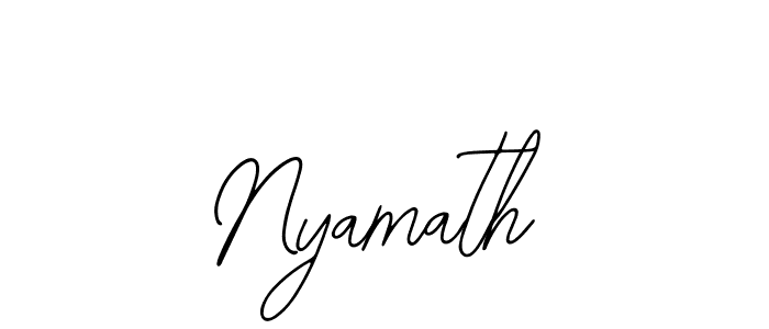 Also we have Nyamath name is the best signature style. Create professional handwritten signature collection using Bearetta-2O07w autograph style. Nyamath signature style 12 images and pictures png