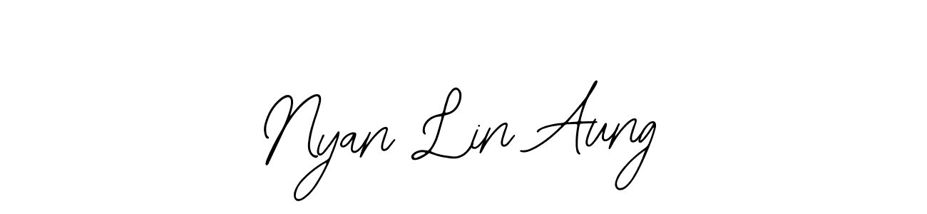 You should practise on your own different ways (Bearetta-2O07w) to write your name (Nyan Lin Aung) in signature. don't let someone else do it for you. Nyan Lin Aung signature style 12 images and pictures png