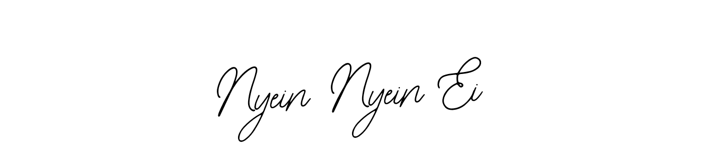 The best way (Bearetta-2O07w) to make a short signature is to pick only two or three words in your name. The name Nyein Nyein Ei include a total of six letters. For converting this name. Nyein Nyein Ei signature style 12 images and pictures png