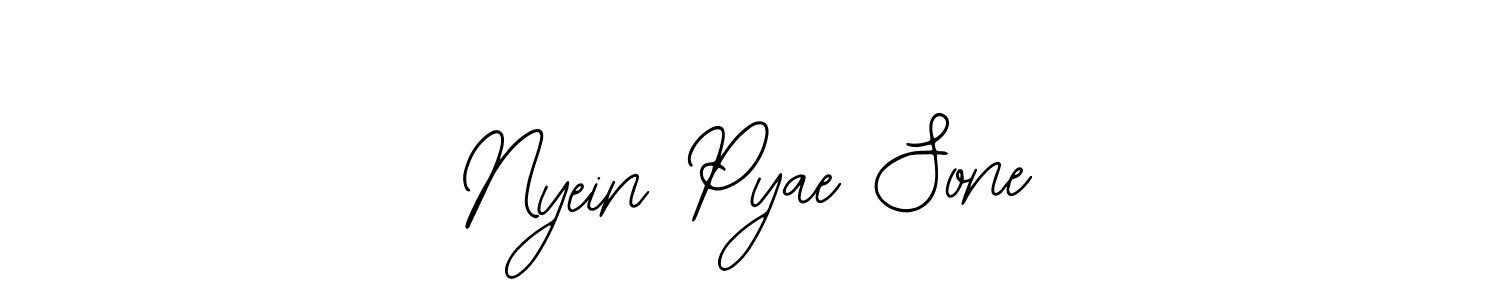 Bearetta-2O07w is a professional signature style that is perfect for those who want to add a touch of class to their signature. It is also a great choice for those who want to make their signature more unique. Get Nyein Pyae Sone name to fancy signature for free. Nyein Pyae Sone signature style 12 images and pictures png