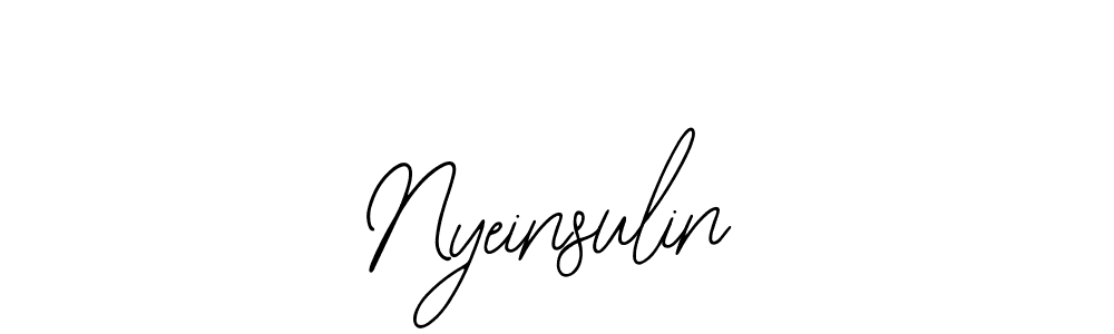Also You can easily find your signature by using the search form. We will create Nyeinsulin name handwritten signature images for you free of cost using Bearetta-2O07w sign style. Nyeinsulin signature style 12 images and pictures png