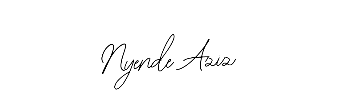 Create a beautiful signature design for name Nyende Aziz. With this signature (Bearetta-2O07w) fonts, you can make a handwritten signature for free. Nyende Aziz signature style 12 images and pictures png