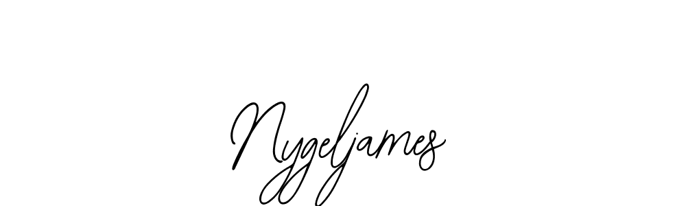 How to make Nygeljames name signature. Use Bearetta-2O07w style for creating short signs online. This is the latest handwritten sign. Nygeljames signature style 12 images and pictures png