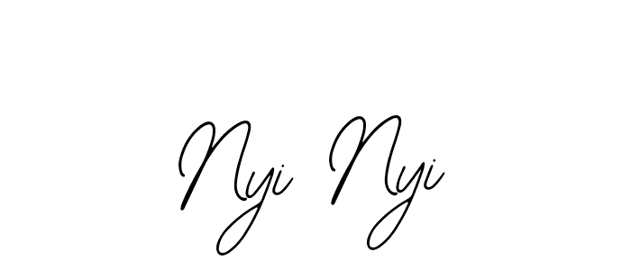 Similarly Bearetta-2O07w is the best handwritten signature design. Signature creator online .You can use it as an online autograph creator for name Nyi Nyi. Nyi Nyi signature style 12 images and pictures png