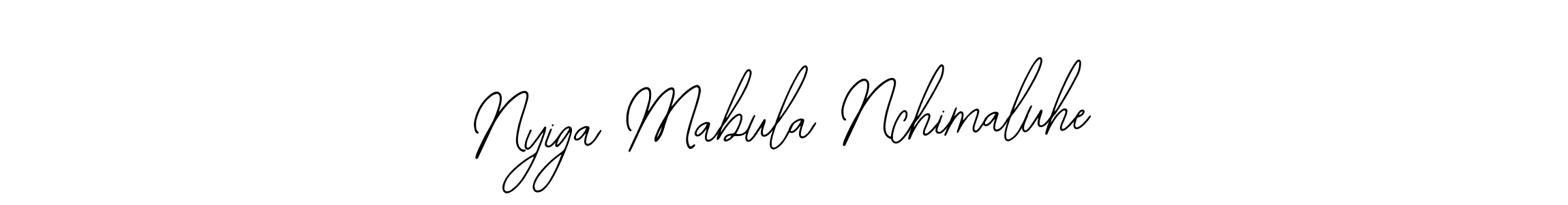Also we have Nyiga Mabula Nchimaluhe name is the best signature style. Create professional handwritten signature collection using Bearetta-2O07w autograph style. Nyiga Mabula Nchimaluhe signature style 12 images and pictures png