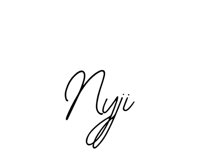 Use a signature maker to create a handwritten signature online. With this signature software, you can design (Bearetta-2O07w) your own signature for name Nyji. Nyji signature style 12 images and pictures png